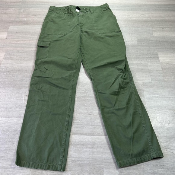 Patagonia Pants - Patagonia Pants Womens 10 Green Cargo Organic Cotton Twill Relaxed Casual